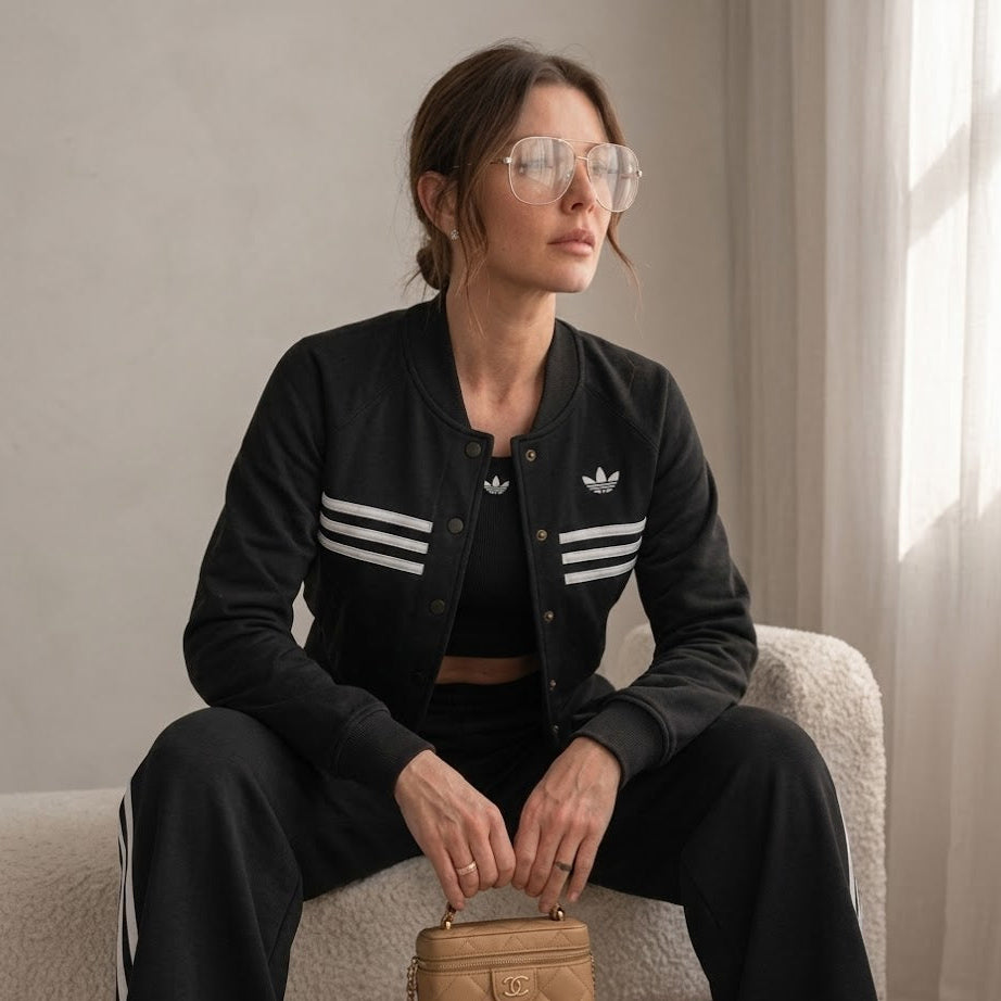 Adidas Originals Women's Three Stripes Tracksuit – Black