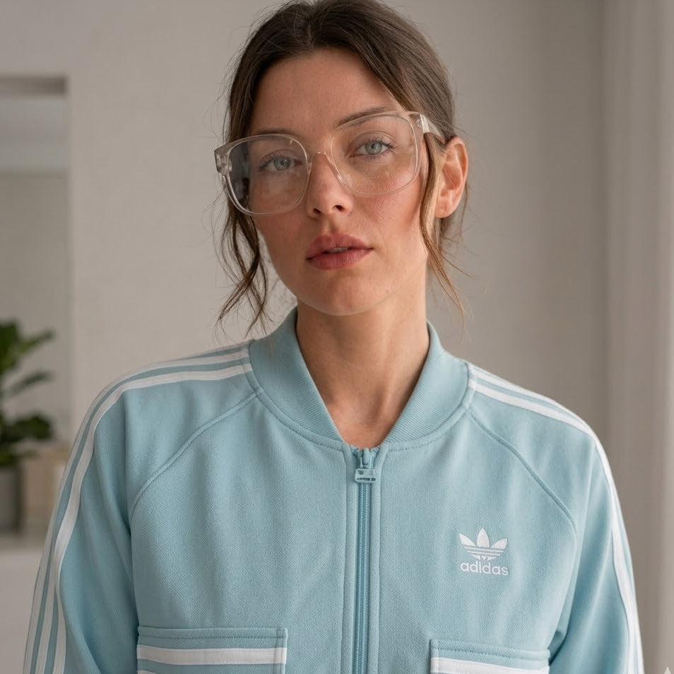 Adidas Originals Women's Three Stripes Tracksuit – Cyan Blue